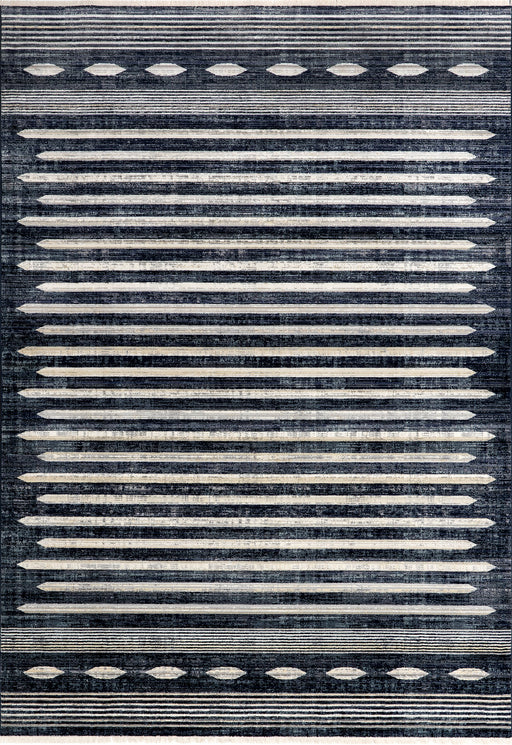 Rosemary Striped Grey Area Rug 160Cm X 230Cm