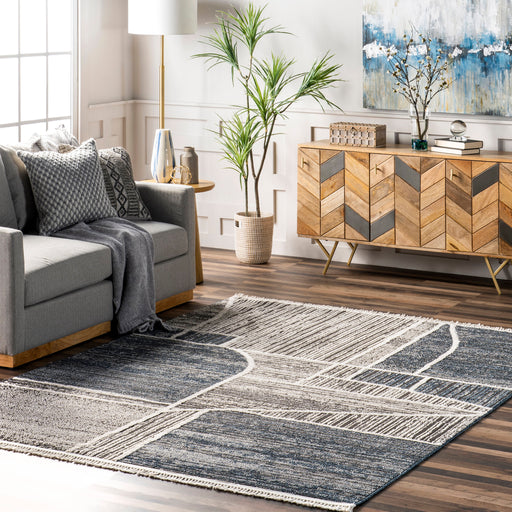 Roslyn Light Grey Area Rug with Textured Weave 160x230 cm