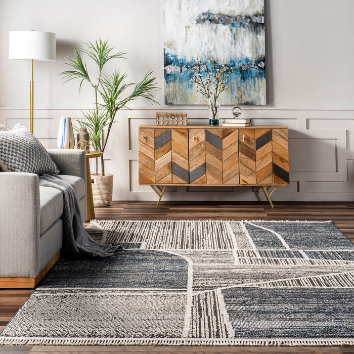 Roslyn Light Grey Area Rug with Textured Weave 160x230 cm