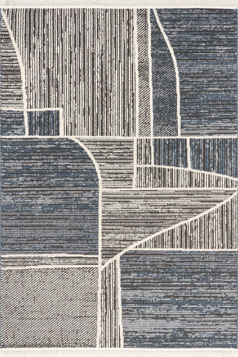 Roslyn Light Grey Area Rug with Textured Weave 160x230 cm