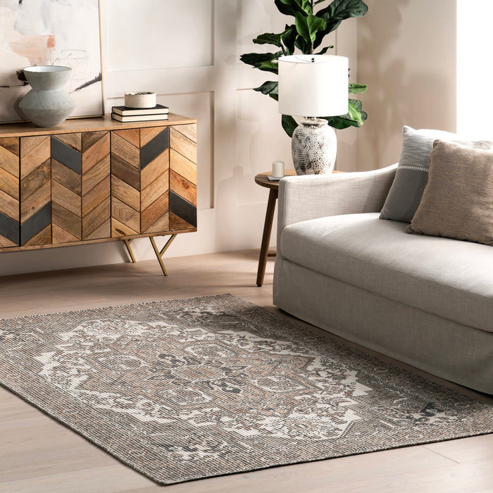 Rowena Braided Indoor Outdoor Rug 120x180 cm Grey