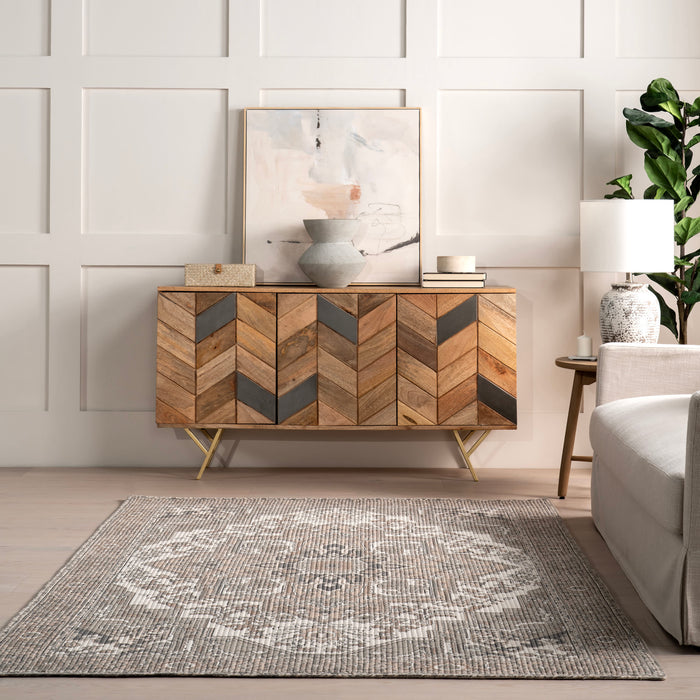 Rowena Braided Indoor Outdoor Rug 120x180 cm Grey