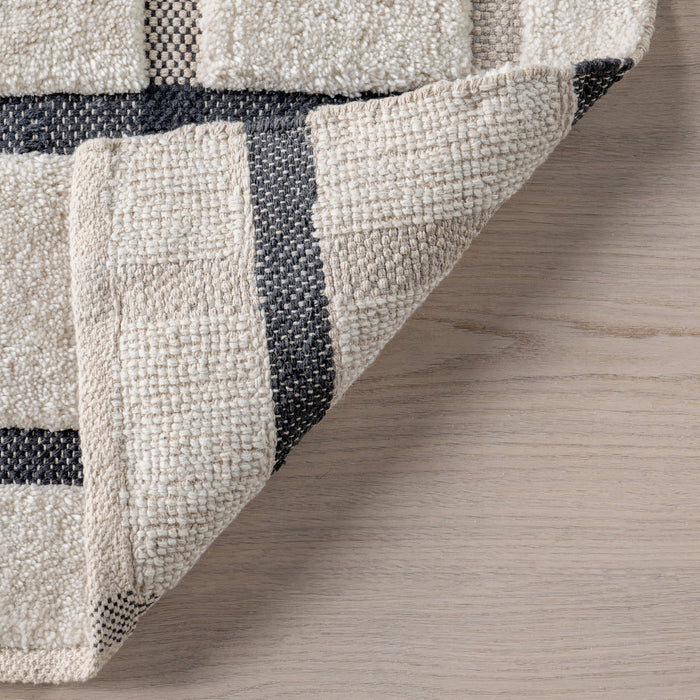 Rowena Handwoven Wool Rug in Ivory