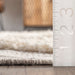 Roxanna Ivory Diamond Shag Area Rug 140x200 cm