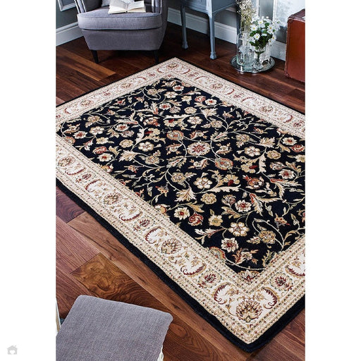 Royal Classic Traditional Wool 636 B Black/Beige Rug 080 x 150 cm