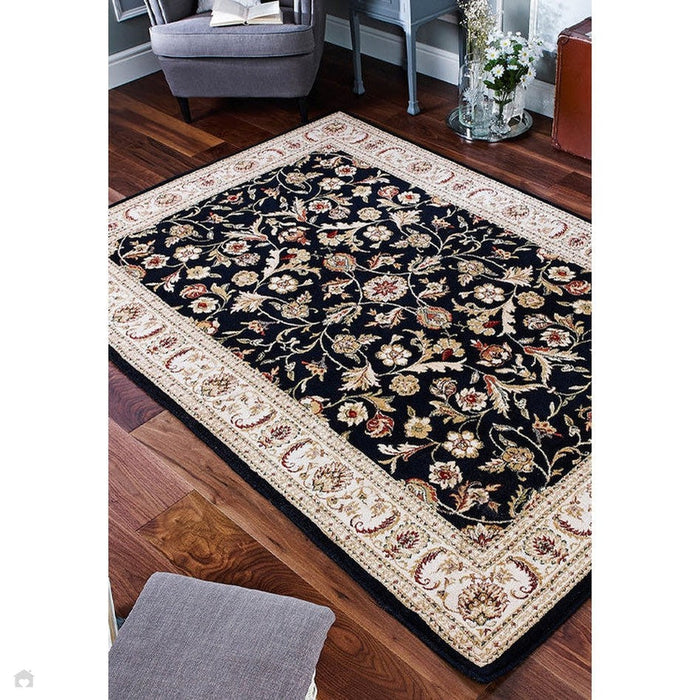 Royal Classic Traditional Wool 636 B Black/Beige Rug 080 x 150 cm