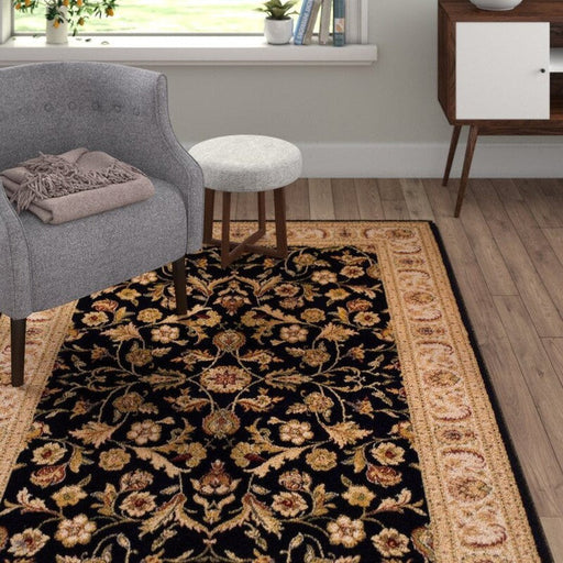 Royal Classic Traditional Wool 636 B Black/Beige Rug 080 x 150 cm