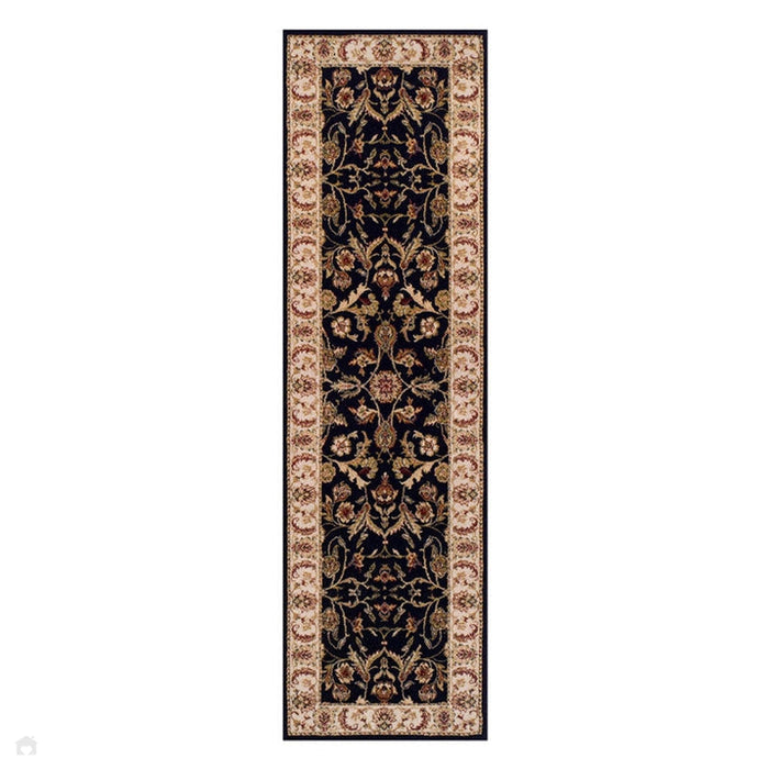 Royal Classic Traditional Wool 636 B Black/Beige Rug