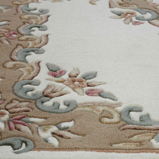 Royal Cream Beige Half Moon Half-Moon Rug