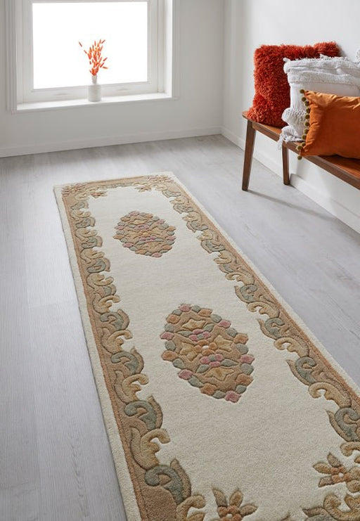 Royal Cream Beige Runner Rug