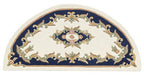 Royal Cream Blue Half Circle Half-Moon Rug