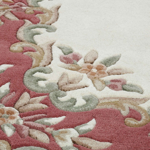 Royal Cream Rose Half Moon Half-Moon Rug