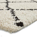 Royal Nomadic 5413 Modern Geometric Diamond Soft Plush Boho Shaggy Ivory/Black Rug