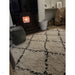 Royal Nomadic 5413 Modern Geometric Diamond Soft Plush Boho Shaggy Ivory/Black Rug