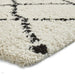 Royal Nomadic 5413 Modern Geometric Diamond Soft Plush Boho Shaggy Ivory/Black Rug