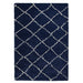 Royal Nomadic 5413 Modern Geometric Diamond Pehmeä Boho Shaggy Navy Matto