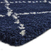 Royal Nomadic 5413 Modern Geometric Diamond Pehmeä Boho Shaggy Navy Matto