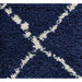 Royal Nomadic 5413 Modern Geometric Diamond Pehmeä Boho Shaggy Navy Matto