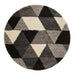 Royal Nomadic 7611 Modern Geometric Soft Plush Boho Shaggy Black/White Rug