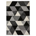 Royal Nomadic 7611 Modern Geometric Soft Plush Boho Shaggy Black/White Rug