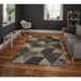 Royal Nomadic 7611 Modern Geometric Soft Plush Boho Shaggy Grey Rug