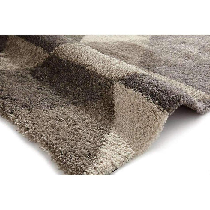 Royal Nomadic 7611 Modern Geometric Soft Plush Boho Shaggy Grey Rug