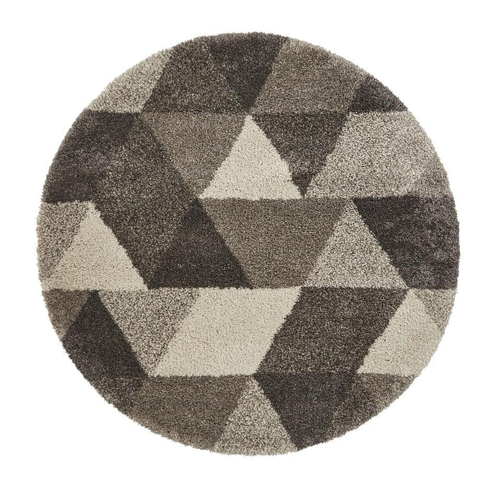 Royal Nomadic 7611 Modern Geometric Soft Plush Boho Shaggy Grey Rug