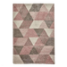 Royal Nomadic 7611 Modern Geometric Soft Plush Boho Shaggy Rose/Cream Rug