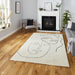 Royal Nomadic A175 Modern Abstract Linework Soft Plush Boho Shaggy Cream/Grey Rug