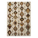 Royal Nomadic A636 Modern Moroccan Diamond Soft Plush Boho Shaggy Beige/Multicolour Rug