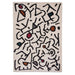 Royal Nomadic A637 Modern Abstract Soft Plush Boho Shaggy Cream/Black/Multicolour Rug