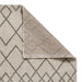 Royal Nomadic A638 Modern Geometric Diamond Soft Plush Boho Shaggy Cream/Grey Rug