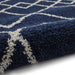 Royal Nomadic A638 Modern Geometric Diamond Soft Plush Boho Shaggy Navy Rug