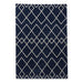 Royal Nomadic A638 Modern Geometric Diamond Soft Plush Boho Shaggy Navy Rug