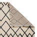 Royal Nomadic A638 Modern Geometric Diamond Soft Plush Boho Shaggy White/Black Rug