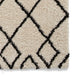 Royal Nomadic A638 Modern Geometric Diamond Soft Plush Boho Shaggy White/Black Rug