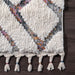 Ruffled Ivory Shag Rug With Tassels And Durable Design