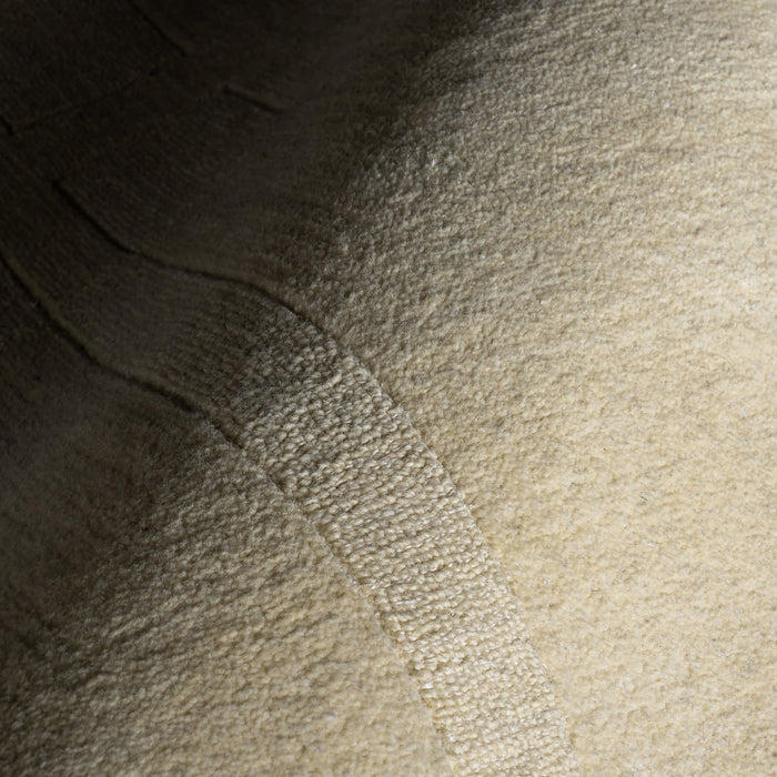 Tappeto Rune in misto lana color crema con bordino 120x180 cm