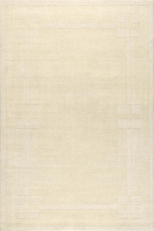 Rune Bordered Cream Wool-Blend Area Rug 120x180 cm