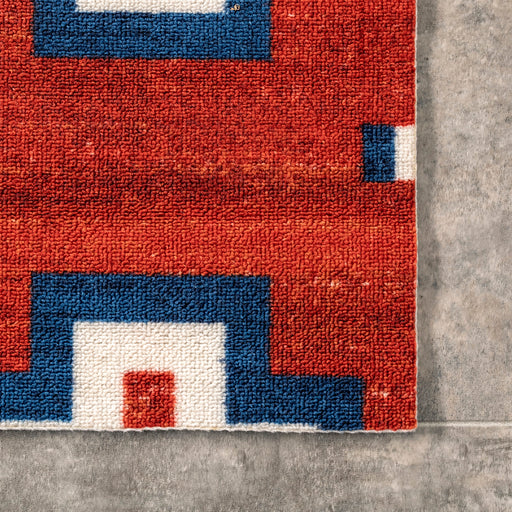 Rust Aztec Al aire libre Rug 150x240 cm