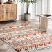 Rust Banded Shag Area Rug 120x180 cm