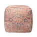Rust Cotton Ottoman Pouf 50 cm x 50 cm