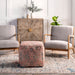 Rust Cotton Ottoman Pouf 50 cm x 50 cm