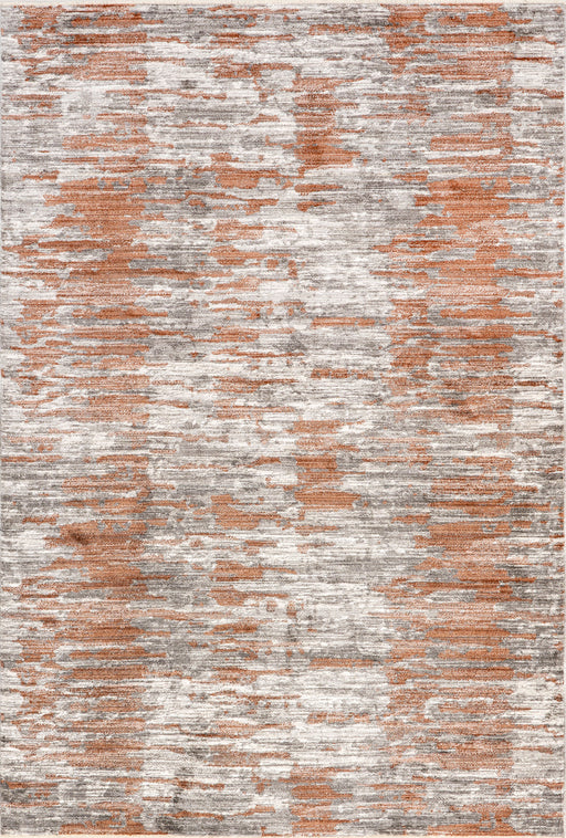 Rust Crosshatch Fringe Area Rug 160 cm x 230 cm