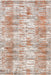 Rust Crosshatch Fringe Area Rug 160 cm x 230 cm
