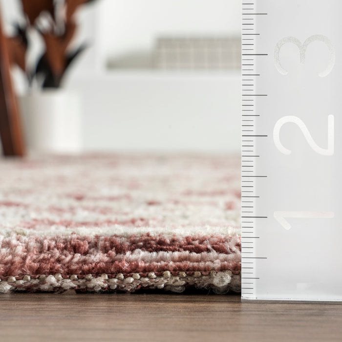 Rust Diamond Area Rug 200x300 cm Soft Durable Design