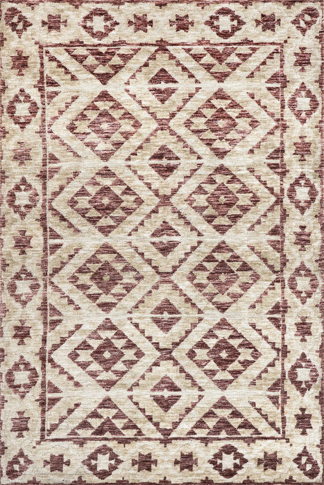 Rust Diamond Area Rug 200x300 cm Soft Durable Design