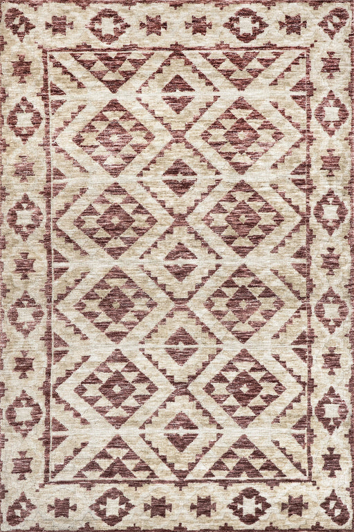 Rust Diamond Area Rug 200x300 cm Soft Durable Design