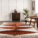 Rust Diamond Tasseled Area Rug 160x230 cm