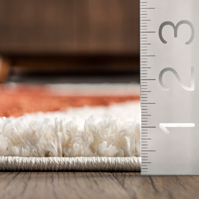 Rust Diamond Tasseled Area Rug 160x230 cm